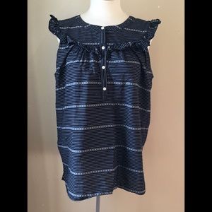 3/$30 Navy Sleeveless Blouse